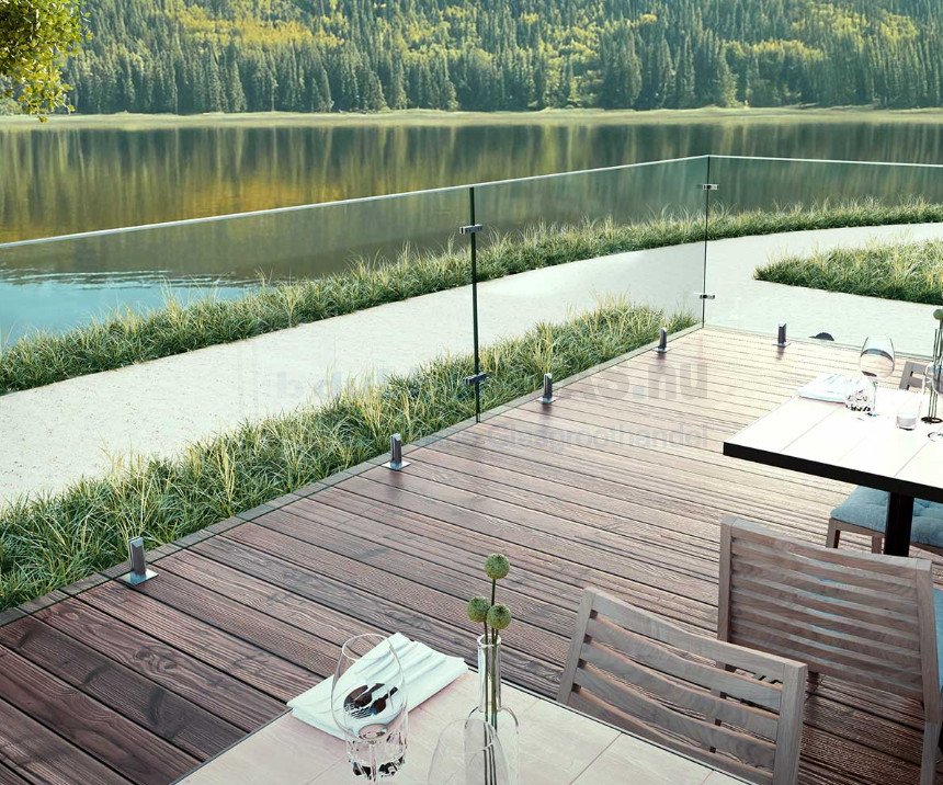 Balustrade met vloerklemmen
