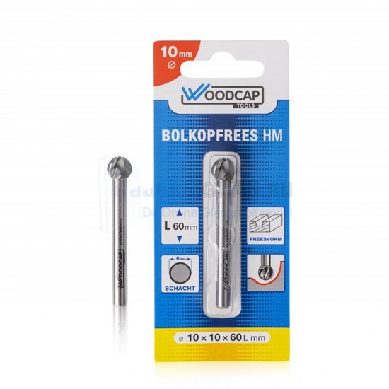 Woodcap Tools HM bolkopfrees ø 10 mm x 10 x 60 mm