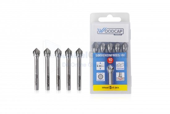 Woodcap Tools HM soevereinfrees ø10 mm x 14 x 60 mm - 5 stuks